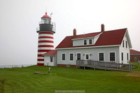 Quoddy Lighthouse, Maine, in fog