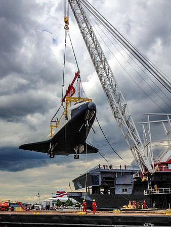 Space Shuttle Enterprise arrives in New York