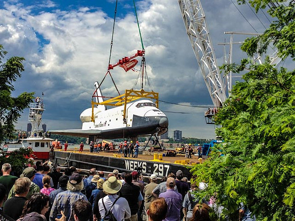 Space Shuttle Enterprise arrives in New York