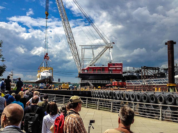 Space Shuttle Enterprise arrives in New York
