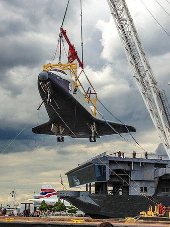 Space Shuttle Enterprise arrives in New York